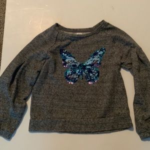 Gap kids sweatshirt With flippy sequined butterfly